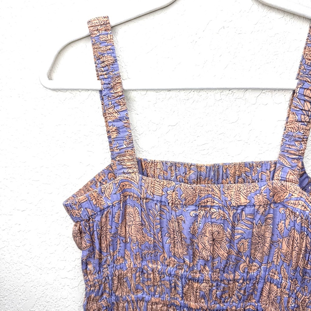 Cleobella Jolene Purple and Orange Printed Midi Dress Small - Picture 11 of 14